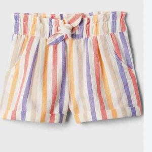Gap Kids girls' striped linen-blend shorts - 5 years